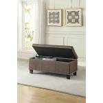 Fedora Lift Top Storage Bench - Brown